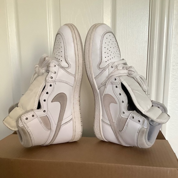 USED Mens Sz 7/Wmns 8.5 Nike Air Jordan 1 High 85’ Neutral Grey 2021 BQ4422-100 - Picture 5 of 9